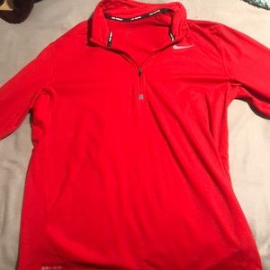 Long sleeve red Nike zip up